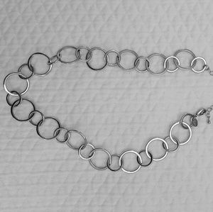 Lia Sophia Round-Out silver necklace